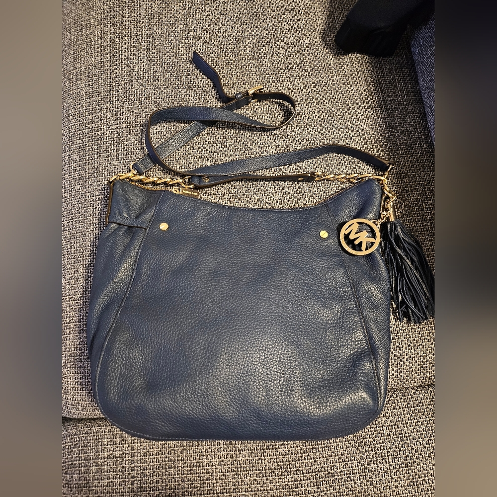Michael Kors leather tassel hobo bag